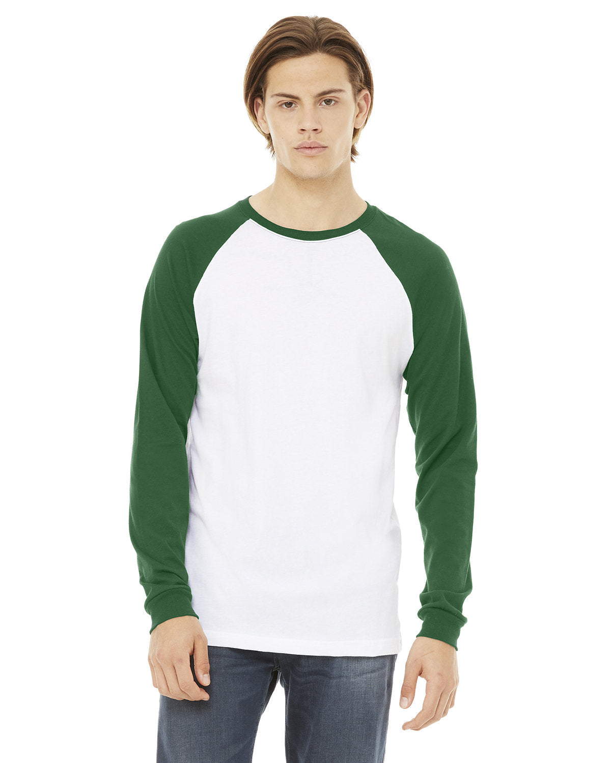 BELLA + CANVAS Men's Jersey Long-Sleeve Baseball T-Shirt