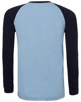 BELLA + CANVAS Men's Jersey Long-Sleeve Baseball T-Shirt
