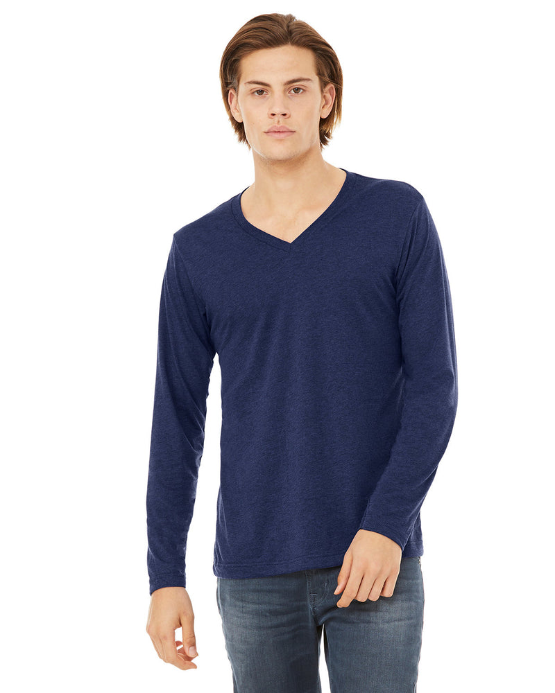 Bella + Canvas Unisex Jersey Long-Sleeve V-Neck T-Shirt