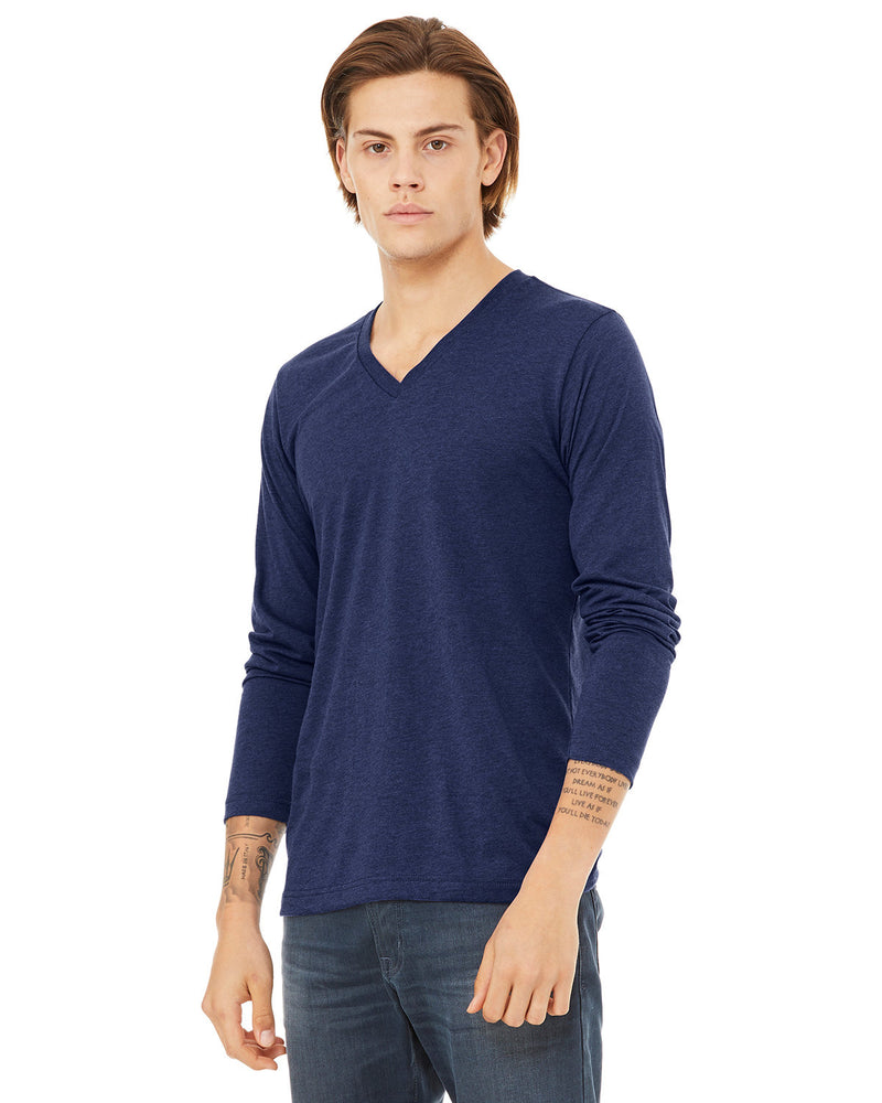 Bella + Canvas Unisex Jersey Long-Sleeve V-Neck T-Shirt