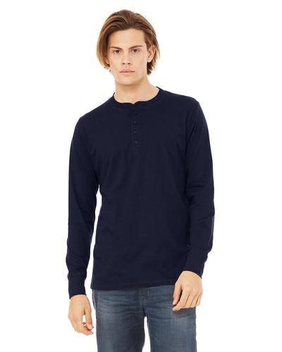 Bella + Canvas Men's Jersey Long-Sleeve Henley