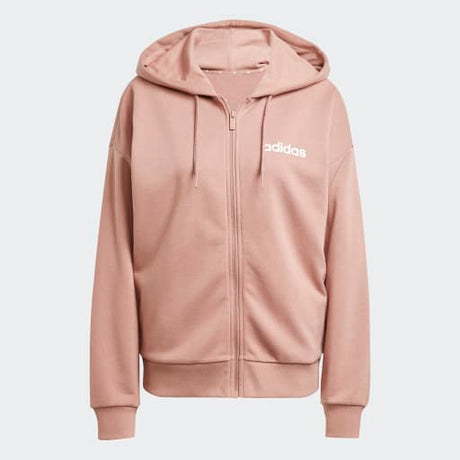 adidas Women's Essentials Linear Full-Zip Hoodie Womens Apparel Sweatshirts & Fleece