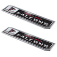 Fanmats Atlanta Falcons 2 Piece Heavy Duty Aluminum Embossed Truck Emblem Set Fan Gear NFL Atlanta Falcons