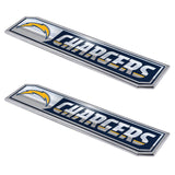 Fanmats Los Angeles Chargers 2 Piece Heavy Duty Aluminum Embossed Truck Emblem Set Fan Gear NFL Los Angeles Chargers