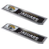 Fanmats Jacksonville Jaguars 2 Piece Heavy Duty Aluminum Embossed Truck Emblem Set Fan Gear NFL Jacksonville Jaguars