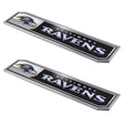 Fanmats Baltimore Ravens 2 Piece Heavy Duty Aluminum Embossed Truck Emblem Set Fan Gear NFL Baltimore Ravens