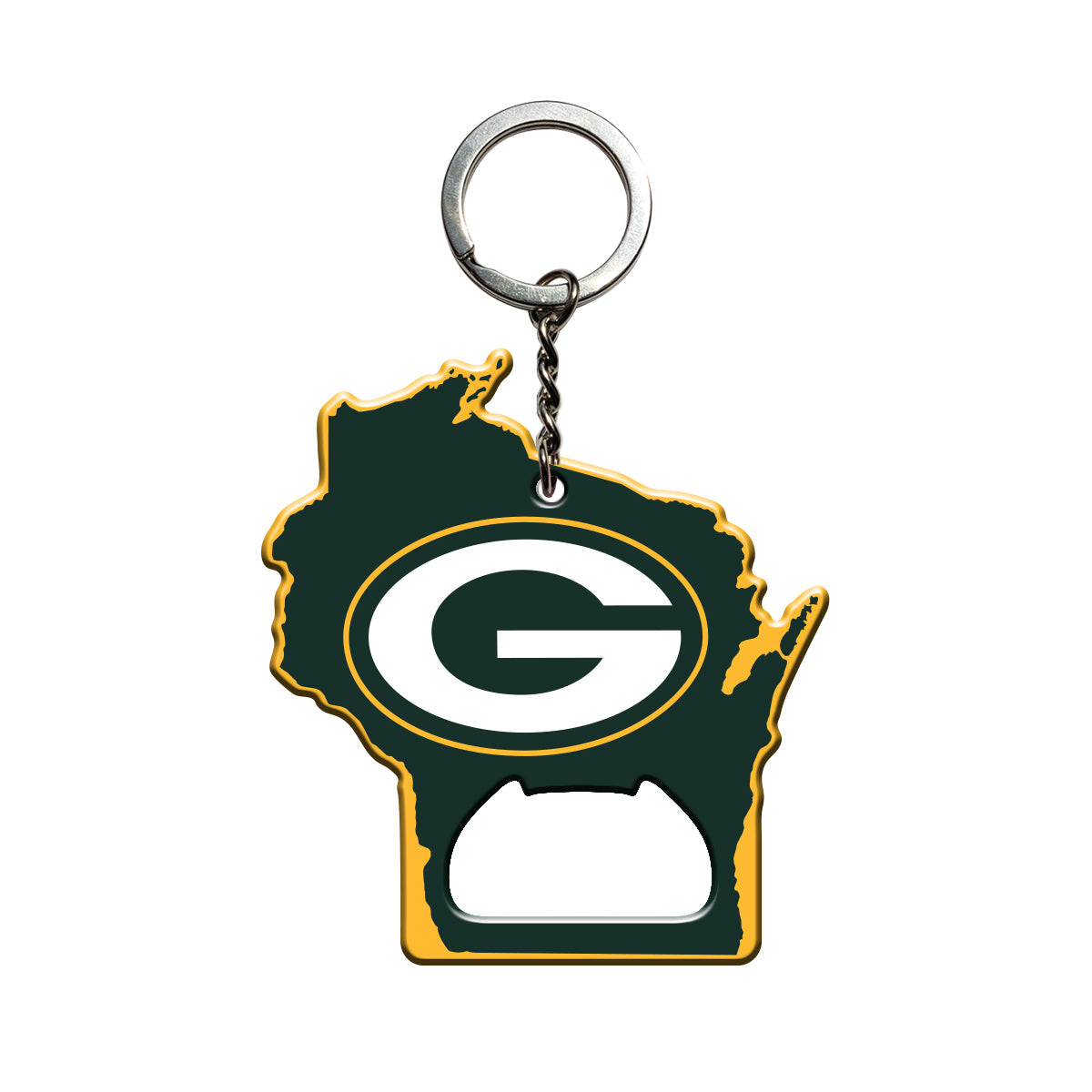 Fanmats Green Bay Packers Keychain Bottle Opener Fan Gear NFL Green Bay Packers