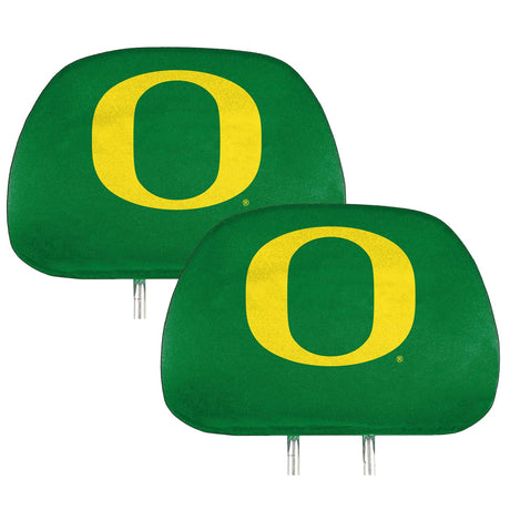 Fanmats Oregon Ducks Printed Head Rest Cover Set - 2 Pieces Fan Gear NCAA Oregon Ducks