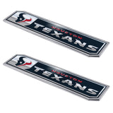 Fanmats Houston Texans 2 Piece Heavy Duty Aluminum Embossed Truck Emblem Set Fan Gear NFL Houston Texans