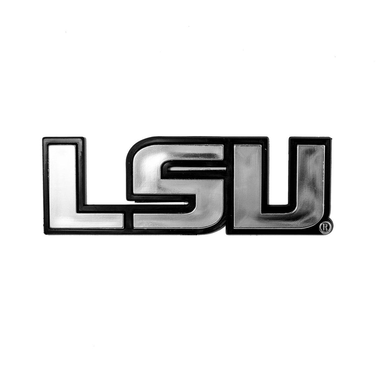 Fanmats LSU Tigers Molded Chrome Plastic Emblem Fan Gear NCAA LSU Tigers