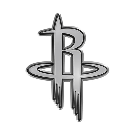 Fanmats Houston Rockets Molded Chrome Plastic Emblem Fan Gear NBA Houston Rockets
