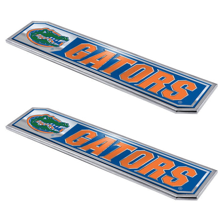 Fanmats Florida Gators 2 Piece Heavy Duty Aluminum Embossed Truck Emblem Set Fan Gear NCAA Florida Gators