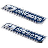 Fanmats Dallas Cowboys 2 Piece Heavy Duty Aluminum Embossed Truck Emblem Set Fan Gear NFL Dallas Cowboys