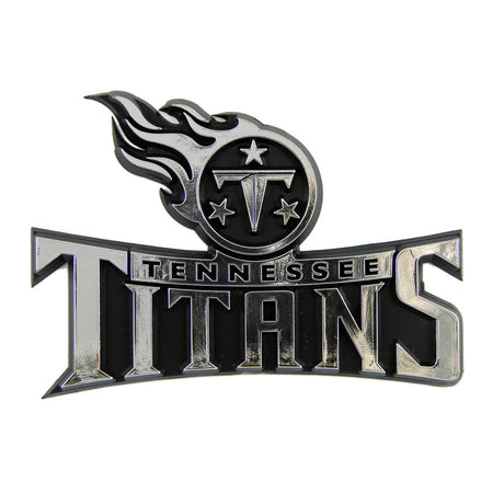 Fanmats Tennessee Titans Molded Chrome Plastic Emblem Fan Gear NFL Tennessee Titans
