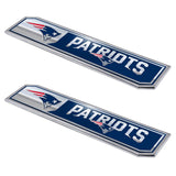 Fanmats New England Patriots 2 Piece Heavy Duty Aluminum Embossed Truck Emblem Set Fan Gear NFL New England Patriots