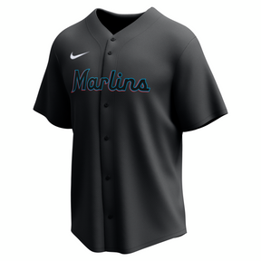 Nike Miami Marlins Adult Institutional Full Button Jersey-1