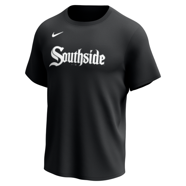 Nike Chicago White Sox 1976-85 Adult Institutional Short Sleeve Cooperstown Crew Neck-1