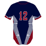 Russell Sublimated Two-Button Performance Mesh Baseball Jersey Team Baseball Jerseys
