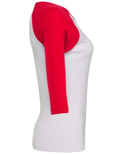 Bella + Canvas Ladies' Baby Rib 3/4-Sleeve Contrast Raglan T-Shirt