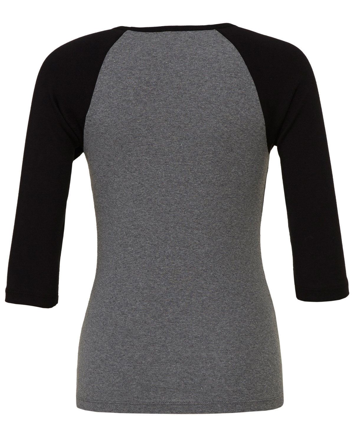 BELLA + CANVAS Ladies' Baby Rib 3/4-Sleeve Contrast Raglan T-Shirt