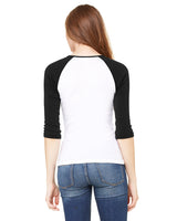 BELLA + CANVAS Ladies' Baby Rib 3/4-Sleeve Contrast Raglan T-Shirt