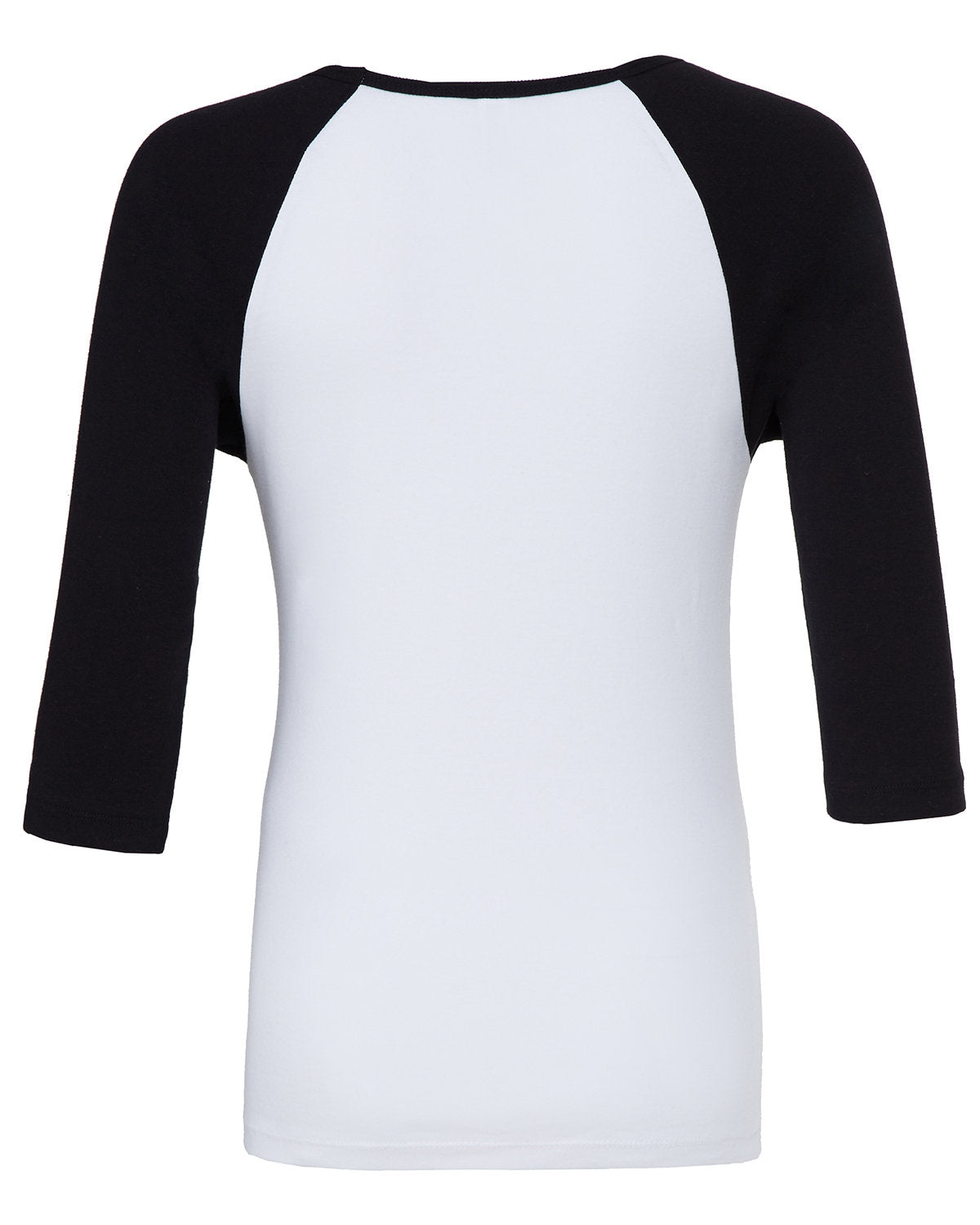 BELLA + CANVAS Ladies' Baby Rib 3/4-Sleeve Contrast Raglan T-Shirt