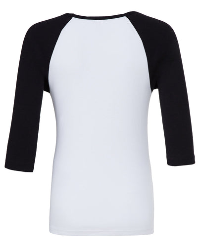 Bella + Canvas Ladies' Baby Rib 3/4-Sleeve Contrast Raglan T-Shirt