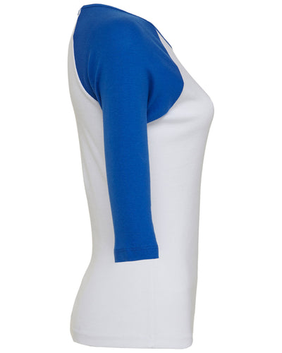 Bella + Canvas Ladies' Baby Rib 3/4-Sleeve Contrast Raglan T-Shirt