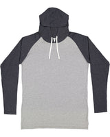 LAT Men's Fine Jersey Hooded Long Sleeve Raglan T-Shirt LAT