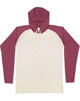 LAT Men's Fine Jersey Hooded Long Sleeve Raglan T-Shirt LAT