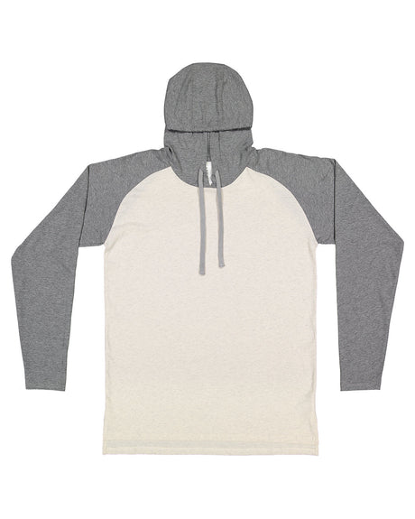 LAT Men's Fine Jersey Hooded Long Sleeve Raglan T-Shirt LAT