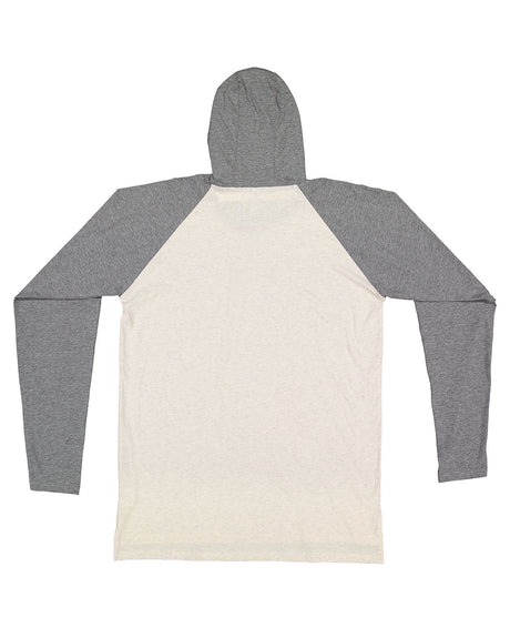 LAT Men's Fine Jersey Hooded Long Sleeve Raglan T-Shirt LAT