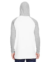 LAT Men's Fine Jersey Hooded Long Sleeve Raglan T-Shirt LAT
