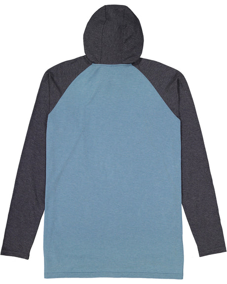 LAT Men's Fine Jersey Hooded Long Sleeve Raglan T-Shirt LAT