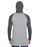 LAT Men's Fine Jersey Hooded Long Sleeve Raglan T-Shirt LAT