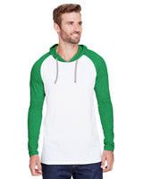 LAT Men's Fine Jersey Hooded Long Sleeve Raglan T-Shirt LAT