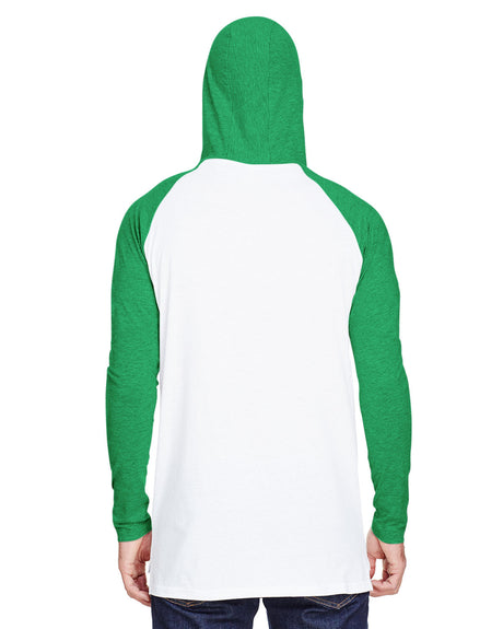 LAT Men's Fine Jersey Hooded Long Sleeve Raglan T-Shirt LAT