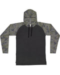 LAT Men's Fine Jersey Hooded Long Sleeve Raglan T-Shirt LAT