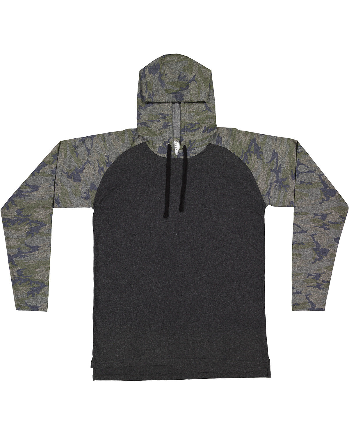 LAT Men's Fine Jersey Hooded Long Sleeve Raglan T-Shirt LAT