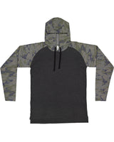 LAT Men's Fine Jersey Hooded Long Sleeve Raglan T-Shirt LAT