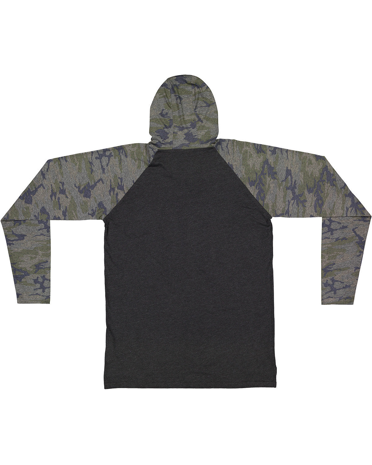 LAT Men's Fine Jersey Hooded Long Sleeve Raglan T-Shirt LAT