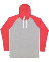 LAT Men's Fine Jersey Hooded Long Sleeve Raglan T-Shirt LAT