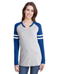 LAT Women's Fine Jersey Mash Up Long Sleeve T-Shirt LAT