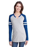 LAT Women's Fine Jersey Mash Up Long Sleeve T-Shirt LAT