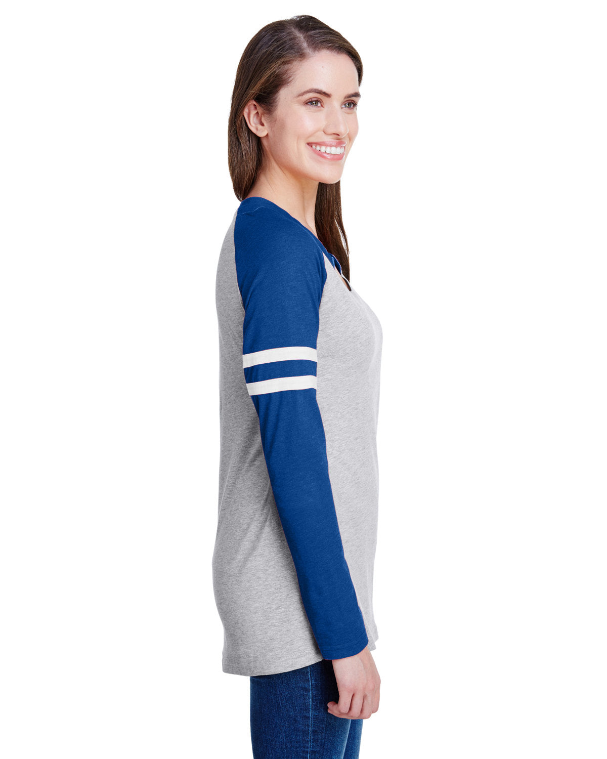 LAT Women's Fine Jersey Mash Up Long Sleeve T-Shirt LAT