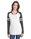 LAT Women's Fine Jersey Mash Up Long Sleeve T-Shirt LAT