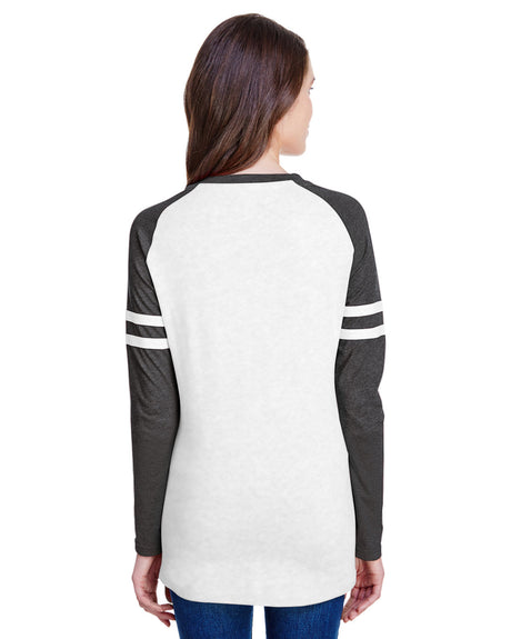 LAT Women's Fine Jersey Mash Up Long Sleeve T-Shirt LAT