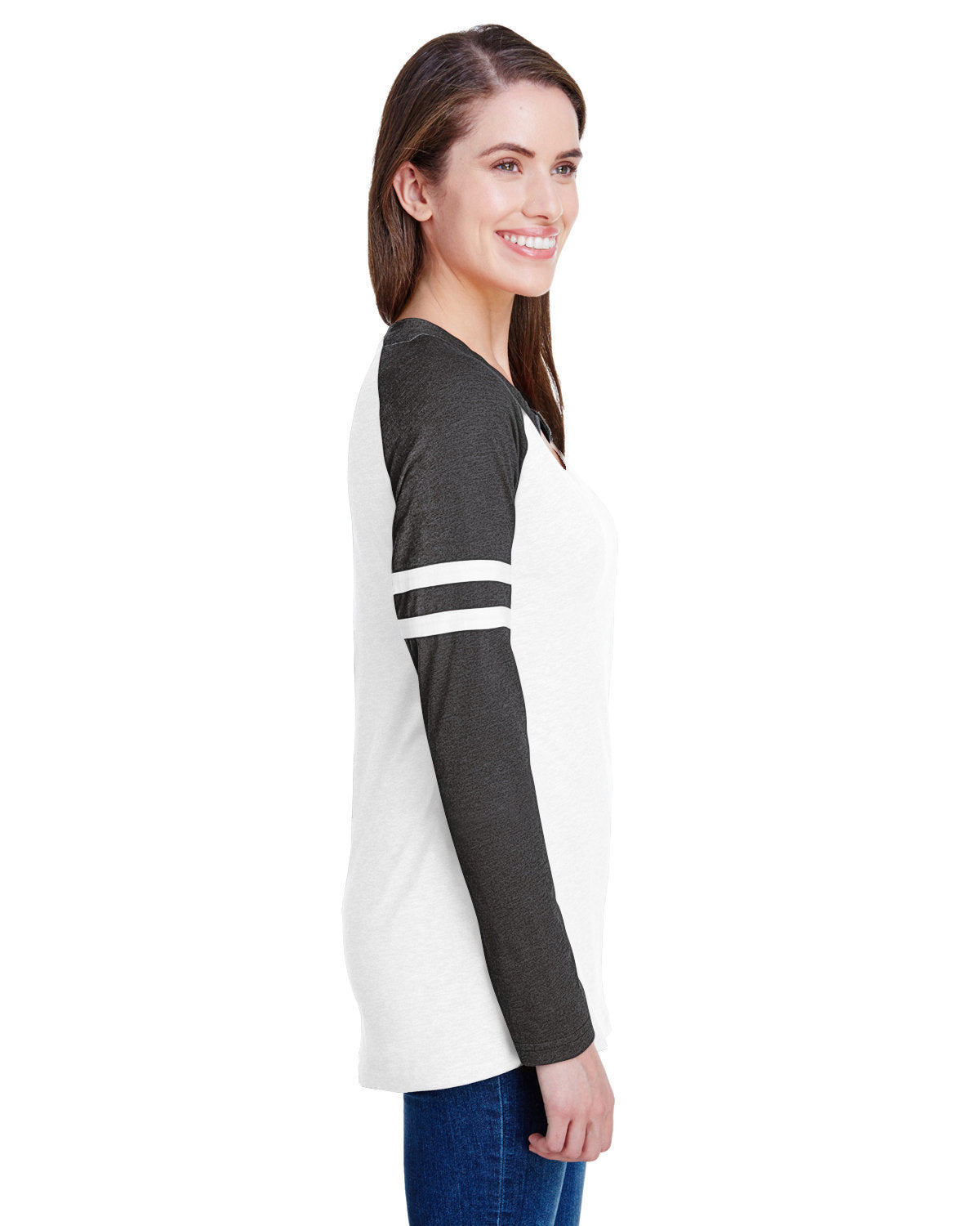 LAT Women's Fine Jersey Mash Up Long Sleeve T-Shirt LAT