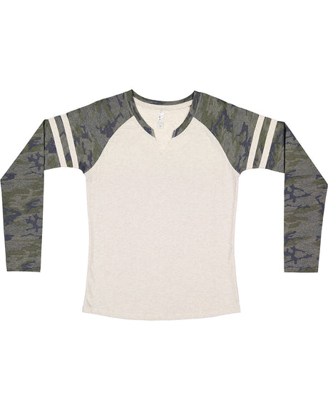 LAT Women's Fine Jersey Mash Up Long Sleeve T-Shirt LAT