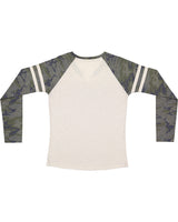 LAT Women's Fine Jersey Mash Up Long Sleeve T-Shirt LAT